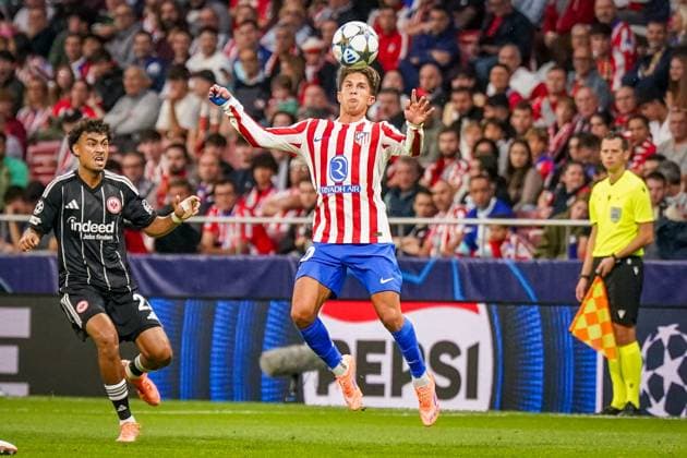 UEFA Champions League 2025 26, 2. Spieltag - Atletico Madrid vs Eintracht Frankfurt - Riyadh Air Metropolitano (Madrid, Spanien): Giuliano Simeone (Atletico Madrid, 20) Copyright: xJOERANxSTEINSIEKx