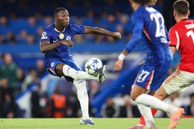 Chelsea v Benfica 30 September 2025, London - UEFA Champions League - Chelsea v SL Benfica - Moises Caicedo of Chelsea - Photo: Charlotte Wilson Offside. London UK Copyright: xCharlottexWilsonx xOffsidexOffside
