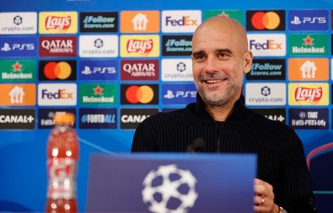La Turbie, France - September 30, 2025: AS Monaco vs. Manchester City, UEFA Champions League- Group Stage D2 press conference, PK, Pressekonferenz with Coach Josep Pep Guardiola Sala. Mandoga Media Germany AS Monaco vs. Manchester City, UEFA Champions League- Group Stage D2