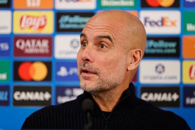 La Turbie, France - September 30, 2025: AS Monaco vs. Manchester City, UEFA Champions League- Group Stage D2 press conference, PK, Pressekonferenz with Coach Josep Pep Guardiola Sala. Mandoga Media Germany AS Monaco vs. Manchester City, UEFA Champions League- Group Stage D2