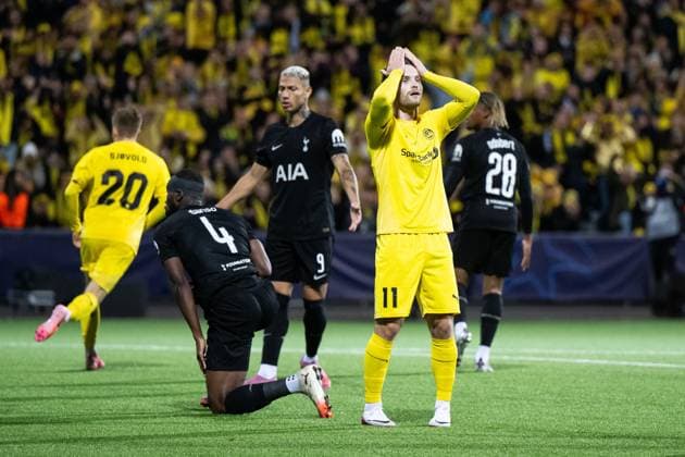 250930 Ole Blomberg of Bodo Glimt looks dejected during the UEFA Champions League football match between Bodo Glimt and Tottenham on September 30, 2025 in Bodo. Photo: Marius Simensen BILDBYRAN COP 238 MM0044 bbeng football fotball fotboll soccer uefa champions league mesterligaen bodo glimt tottenham hotspur spurs depp Copyright: MARIUSxSIMENSEN BB250930ZP008