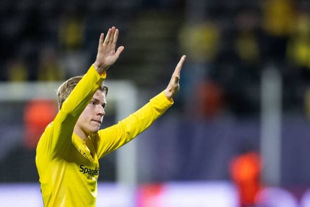 250930 Jens Petter Hauge of Bodo Glimt after the UEFA Champions League football match between Bodo Glimt and Tottenham on September 30, 2025 in Bodo. Photo: Marius Simensen BILDBYRAN COP 238 MM0044 bbeng football fotball fotboll soccer uefa champions league mesterligaen bodo glimt tottenham hotspur spurs Copyright: MARIUSxSIMENSEN BB250930ZI012