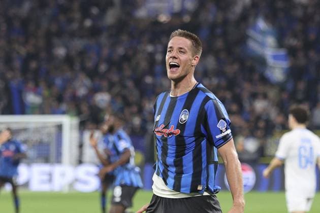 CALCIO - UEFA Champions League - Atalanta BC vs Club Brugge KV Mario Pasalic of Atalanta BC celebrates after scoring during Atalanta BC vs Club Brugge, Chanpions League 2025-26 League phase, Matchday 2Â°, game at New Balance Arena in Bergamo (BG), Italy, on September 30, 2025. Bergamo Italy  Copyright: xIPAxSport ABACAx