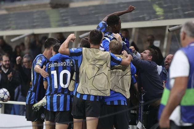 CALCIO - UEFA Champions League - Atalanta BC vs Club Brugge KV Mario Pasalic of Atalanta BC celebrates after scoring during Atalanta BC vs Club Brugge, Chanpions League 2025-26 League phase, Matchday 2Â°, game at New Balance Arena in Bergamo (BG), Italy, on September 30, 2025. Bergamo Italy  Copyright: xIPAxSport ABACAx