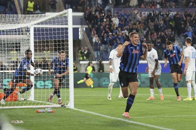 CALCIO - UEFA Champions League - Atalanta BC vs Club Brugge KV Mario Pasalic of Atalanta BC celebrates after scoring during Atalanta BC vs Club Brugge, Chanpions League 2025-26 League phase, Matchday 2Â°, game at New Balance Arena in Bergamo (BG), Italy, on September 30, 2025. Bergamo Italy  Copyright: xIPAxSport ABACAx