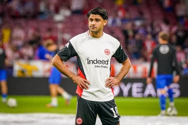 UEFA Champions League 2025 26, 2. Spieltag - Atletico Madrid vs Eintracht Frankfurt - Riyadh Air Metropolitano (Madrid, Spanien): Mahmoud Dahoud (Eintracht Frankfurt, 18) Copyright: xJOERANxSTEINSIEKx
