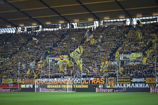Deutschland, Fußball, 3. Liga, 9. Spieltag, 2025 2026, TSV Alemannia Aachen vs FC Erzgebirge Aue, 30.09.2025, Tivoli, Aachen, Deutschland, Copyright: xMarkusxVerwimpx