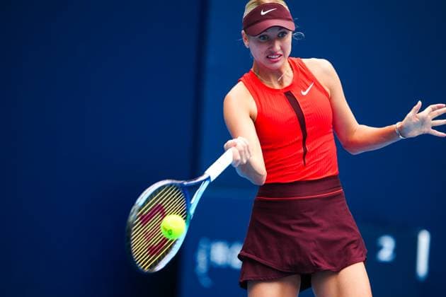 BEIJING, CHINA - OCTOBER 01: Anastasia Potapova competes in the Women s Singles Round of 16 match against Linda Noskova of Czech Republic on day 10 of the 2025 China Open at the National Tennis Center on October 1, 2025 in Beijing, China.  Copyright: xVCGx 111594389273