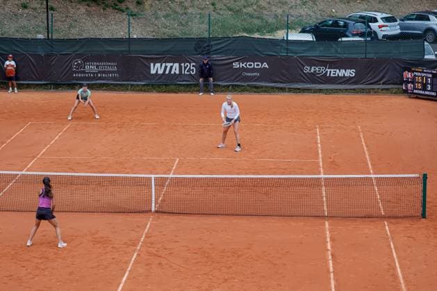 Double Tatiana Pieri and Dalila Spiteri vs Amina Anshba and Madelene Brooks during the Internazionali di Calabria 2025 WTA, Tennis Damen 125 tennis match at Chiappetta Village, Rende (Cosenza), Italy.  Copyright: xFrancescoxFarina IPAxSportx xipa-agency.netx xx IPA_66000531 IPA_Agency_IPA66000531
