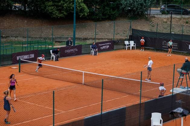Double Tatiana Pieri and Dalila Spiteri vs Amina Anshba and Madelene Brooks during the Internazionali di Calabria 2025 WTA, Tennis Damen 125 tennis match at Chiappetta Village, Rende (Cosenza), Italy.  Copyright: xFrancescoxFarina IPAxSportx xipa-agency.netx xx IPA_66000545 IPA_Agency_IPA66000545