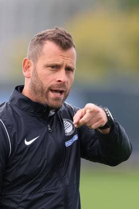 SOCCER - UEFA EL, Sturm vs Glasgow GRAZ,AUSTRIA,01.OCT.25 - SOCCER - UEFA Europa League, SK Sturm Graz vs Glasgow Rangers FC, training Sturm. Image shows head coch Juergen Saeumel (Sturm).  GEPAxpictures xMarioxBuehner-Weinrauch