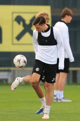 SOCCER - UEFA EL, Sturm vs Glasgow GRAZ,AUSTRIA,01.OCT.25 - SOCCER - UEFA Europa League, SK Sturm Graz vs Glasgow Rangers FC, training Sturm. Image shows Belmin Beganovic (Sturm).  GEPAxpictures xMarioxBuehner-Weinrauch