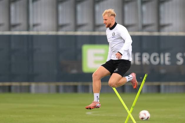 SOCCER - UEFA EL, Sturm vs Glasgow GRAZ,AUSTRIA,01.OCT.25 - SOCCER - UEFA Europa League, SK Sturm Graz vs Glasgow Rangers FC, training Sturm. Image shows Gabriel Haider (Sturm).  GEPAxpictures xMarioxBuehner-Weinrauch