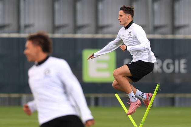 SOCCER - UEFA EL, Sturm vs Glasgow GRAZ,AUSTRIA,01.OCT.25 - SOCCER - UEFA Europa League, SK Sturm Graz vs Glasgow Rangers FC, training Sturm. Image shows Leon Grgic (Sturm).  GEPAxpictures xMarioxBuehner-Weinrauch