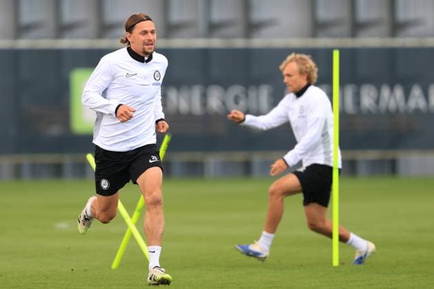 SOCCER - UEFA EL, Sturm vs Glasgow GRAZ,AUSTRIA,01.OCT.25 - SOCCER - UEFA Europa League, SK Sturm Graz vs Glasgow Rangers FC, training Sturm. Image shows Stefan Hierlaender (Sturm).  GEPAxpictures xMarioxBuehner-Weinrauch