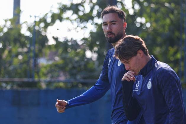 PXL_GNK Dinamo training GNK Dinamo training at Maksimir stadium in Zagreb, Croatia on 01. October 2025 before UEFA Europa league match with Maccabi Tel Aviv FC. Dion Drena Beljo, Robert Mudrazija  GoranxStanzl PIXSELL