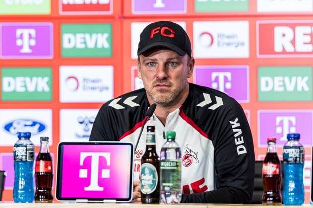 1. FC Köln Pressekonferenz; 01.10.2025 Lukas Kwasniok (Trainer 1. FC Köln) Pressekonferenz 1. FC Köln; RheinEnergiestadion, 01.10.2025 Copyright: xBEAUTIFULxSPORTS Wunderlx
