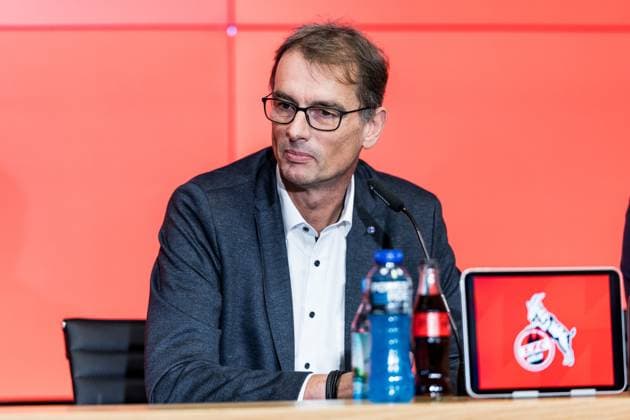 Cologne Cup25 Pressekonferenz; 01.10.2025 Dr. Andreas Dartsch (stv. Vorstandsvorsitzender Sparkasse KölnBonn) Pressekonferenz Cologne Cup25; RheinEnergiestadion, 01.10.2025 Copyright: xBEAUTIFULxSPORTS Wunderlx