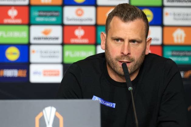 SOCCER - UEFA EL, Sturm vs Glasgow GRAZ,AUSTRIA,01.OCT.25 - SOCCER - UEFA Europa League, SK Sturm Graz vs Glasgow Rangers FC, preview, press conference, PK, Pressekonferenz Sturm. Image shows head coch Juergen Saeumel (Sturm).  GEPAxpictures xMarioxBuehner-Weinrauch