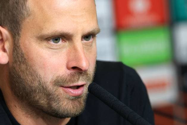 SOCCER - UEFA EL, Sturm vs Glasgow GRAZ,AUSTRIA,01.OCT.25 - SOCCER - UEFA Europa League, SK Sturm Graz vs Glasgow Rangers FC, preview, press conference, PK, Pressekonferenz Sturm. Image shows head coch Juergen Saeumel (Sturm).  GEPAxpictures xMarioxBuehner-Weinrauch