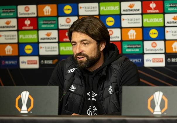 Rangers Head Coach Russell Martin during today s press conference, PK, Pressekonferenz to preview tomorrow s UEFA Europa League match. Rangers Press Conference - Merkur Arena, Graz, Styria, Austria - 01 Oct 2025Graz Merkur Arena Styria Australia EDITORIAL USE ONLY  Copyright: xRangersxFC Shutterstockx 15513275q