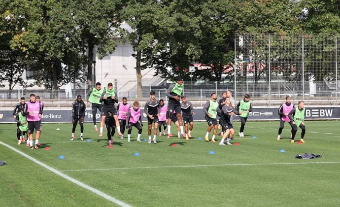 01.10.2025, Deutschland, Stuttgart, Fußball UEFA Europa League, Saison 2025 2026, VfB Stuttgart Training,