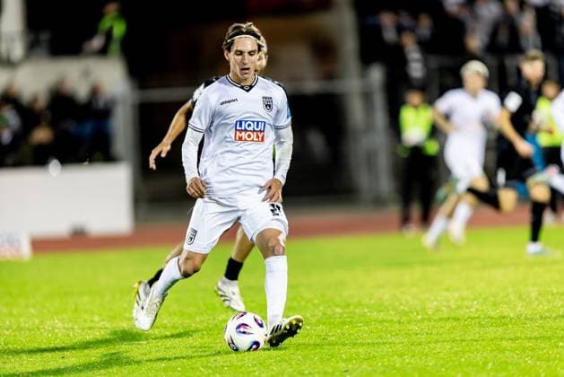 Fussball, Saison 2025 2026, 3. Liga, Donaustadion Ulm, 9. Spieltag, SSV Ulm 1846 Fußball - 1. FC Schweinfurt 05, 01.10.2025 01.10.2025, Fussball, Saison 2025 2026, 3. Liga, Donaustadion Ulm, 9. Spieltag, SSV Ulm 1846 Fußball - 1. FC Schweinfurt 05, Freisteller Einzelbild 23 Max Brandt (SSV Ulm 1846 Fußball) Foto: Lucca Fundel Ulm Donaustadion Baden-Württemberg Deutschland