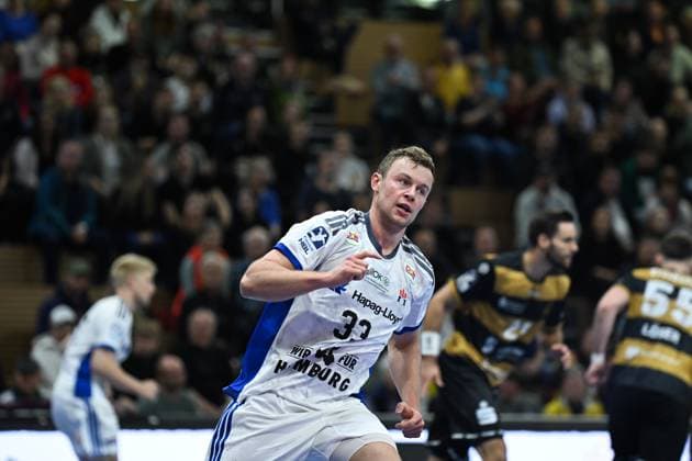 Moritz Sauter (HSV Hamburg, 33) HC Elbflorenz 2006 vs. HSV Hamburg, DHB-Pokal Herren, Spielzeit 2025 2026, 01.10.2025 HC Elbflorenz 2006 vs. HSV Hamburg - DHB-Pokal Herren, Spielzeit 2025 2026, 01.10.2025 Dresden Copyright: xEibner-Pressefoto xHoepnerx EP_PHR