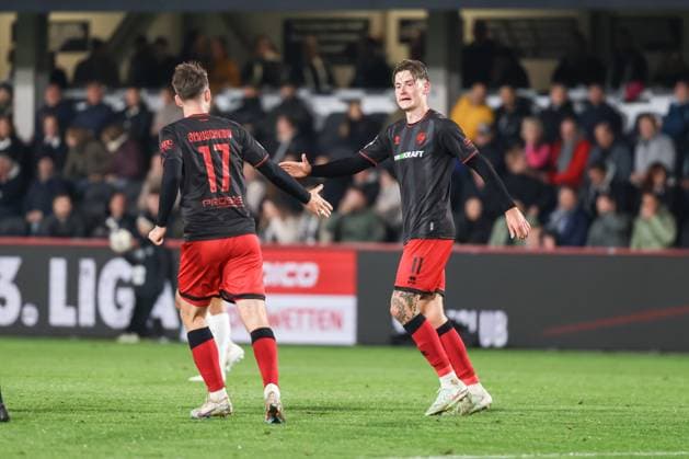 3. Liga; SC Verl - FC Ingolstadt 04; Tor Jubel Treffer Ausgleich 1:1 Frederik Christensen (11, FCI)Max Besuschkow (17, FCI) 3. Liga - FC Ingolstadt 04 Saison 2025 2026 SC Verl