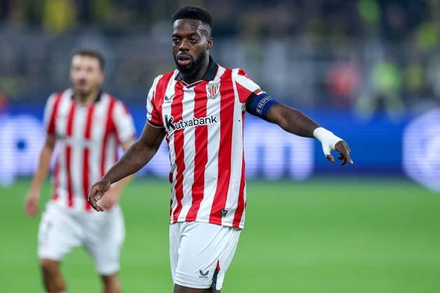 01.10.2025, Fußball, UEFA Champions League, Borussia Dortmund - Athletic Club Bilbao, BVB Stadion, 2. Spieltag, Saison 2025 2026: Inaki Williams (Bilbao 09) gestikulierend Regulations prohibit any use of photographs as image sequences and or quasi-video. Nordrhein-Westfalen Deutschland