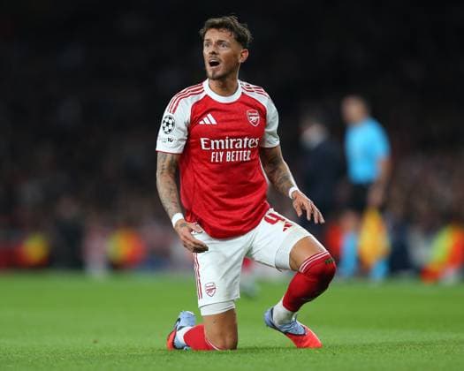 London, England, October 01 2025: Ben White (4 Arsenal) during the UEFA Champions League game between Arsenal and Olympiacos at Emirates Stadium in London, England. (Photo by Jay Patel Sports Press Photo SPP) Copyright: xJayxPatel SportsxPressxPhoto SPPx Sportspressphoto_SPR35706