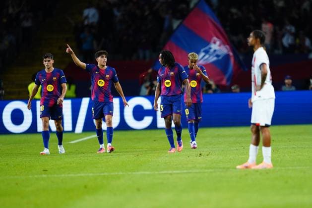 UEFA Champions League match, between FC Barcelona, Barca and Paris Saint Germain PSG, Lluis Companys Stadium on October 1, 2025 in Barcelona, Spain. (Photo by Bagu Blanco PRESSIN).. Copyright: xBaguxBlancox xPRESSINx