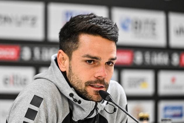 GER, 3. Liga, SSV Ulm 1846 vs 1. FC Schweinfurt 05 01.10.2025, Donaustadion, Ulm, GER, 3. Liga, SSV Ulm 1846 vs 1. FC Schweinfurt 05, im Bild Victor Keinhenz (Schweinfurt), Pressekonferenz nach Spielende