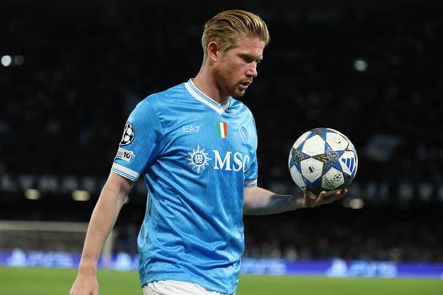 Kevin De Bruyne of SSC Napoli during the UEFA Champions League 2025 2026 football match between SSC Napoli and Sporting CP at Diego Armando Maradona stadium in Naples (Italy), October 01st, 2025. cesarexpurini