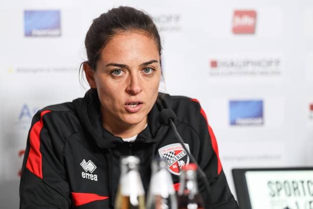 3. Liga; SC Verl - FC Ingolstadt 04; Pressekonferenz Cheftrainerin Sabrina Wittmann (FCI) Interview 3. Liga - FC Ingolstadt 04 Saison 2025 2026 SC Verl