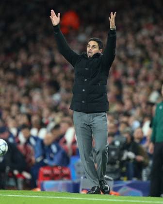 London, England, October 01 2025: Head coach of Arsenal Mikel Arteta during the UEFA Champions League game between Arsenal and Olympiacos at Emirates Stadium in London, England. (Photo by Jay Patel Sports Press Photo SPP) Copyright: xJayxPatel SportsxPressxPhoto SPPx Sportspressphoto_SPR35723