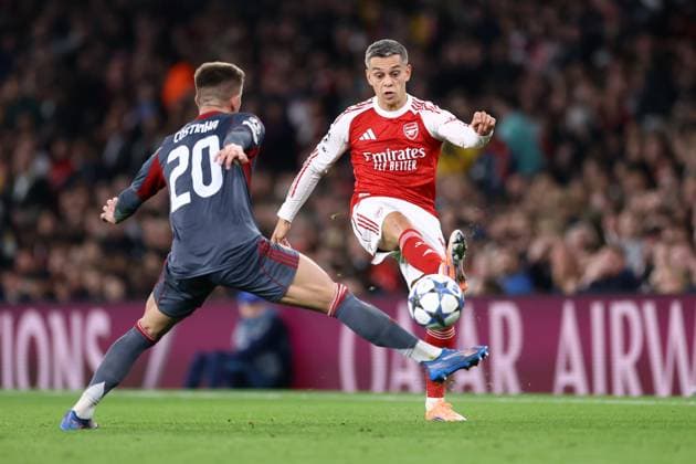 Arsenal v Olympiacos 01 October 2025, London - UEFA Champions League - Arsenal v Olympiacos - Leandro Trossard of Arsenal - Photo: Jacques Feeney Offside. London UK Copyright: xJacquesxFeeneyx xOffsidexOffside