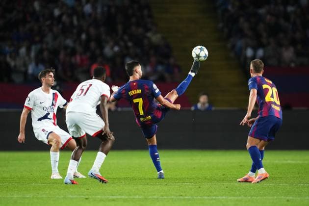 UEFA Champions League match, between FC Barcelona, Barca and Paris Saint Germain PSG, Lluis Companys Stadium on October 1, 2025 in Barcelona, Spain. (Photo by Bagu Blanco PRESSIN).. Copyright: xBaguxBlancox xPRESSINx
