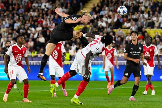 FOOTBALL : AS Monaco VS Manchester City FC - Champions League - 01 10 2025 Erling Haaland (MCFC) - Champions League match between AS Monaco and Manchester City FC on October 1st, 2025 at the Louis II Stadium in Monaco. MonacoMonaco  Copyright: xWilliamxCannarellax