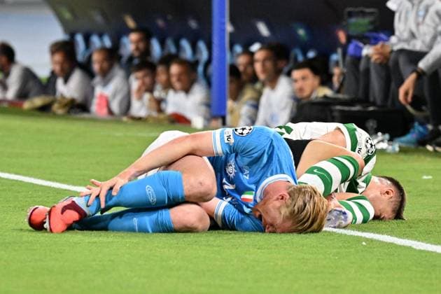 Foto IPP Felice De Martino Napoli 01 10 2025 Calcio Champions League 2025-2026 Napoli - Sporting Lisbona Nella foto: Kevin De Bruyne Italy Photo Press World Copyright Napoli italy Italia ITALY  Copyright: xR4924_italyphotopressx