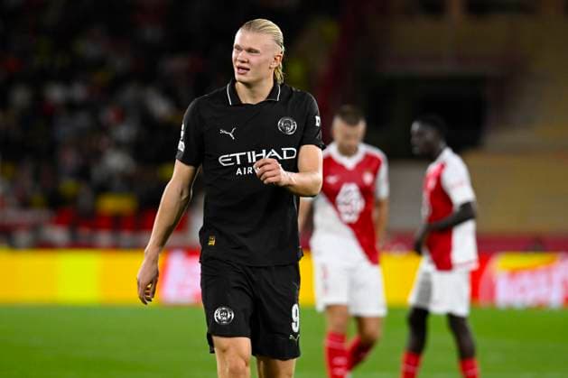 FOOTBALL : AS Monaco VS Manchester City FC - Champions League - 01 10 2025 Erling Haaland (MCFC) - Champions League match between AS Monaco and Manchester City FC on October 1st, 2025 at the Louis II Stadium in Monaco. MonacoMonaco  Copyright: xWilliamxCannarellax