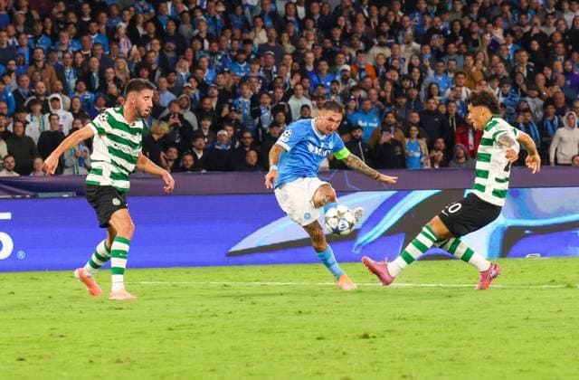 October 1, 2025, Napoli, Napoli, Italia: Matteo Politano of SSC Napoli.During the Champions League match on October 1, 2025, between Napoli and Sporting Club de Portugal at the Diego Armando Maradona Stadium in Naples..Photo: Napoli Italia - ZUMAs236 20251001_aap_s236_051 Copyright: xFabioxSassox