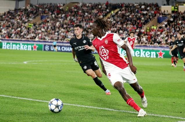 AS MONACO MANCHESTER CITY PHOTOPQR NICE MATIN Jean François Ottonello ; Monaco ; 01 10 2025 ; AS MONACO vs MANCHESTER CITY - 2e journee de ligue des champions 2025 2026 au stade Louis II - 28 - Mamadou Coulibaly CHAMPIONS LEAGUE Monaco France  Copyright: xPHOTOPQR NICExMATIN MAXPPPxJeanxFrançoisxOttonellox 20251001NIM3577 20251001NIM3577