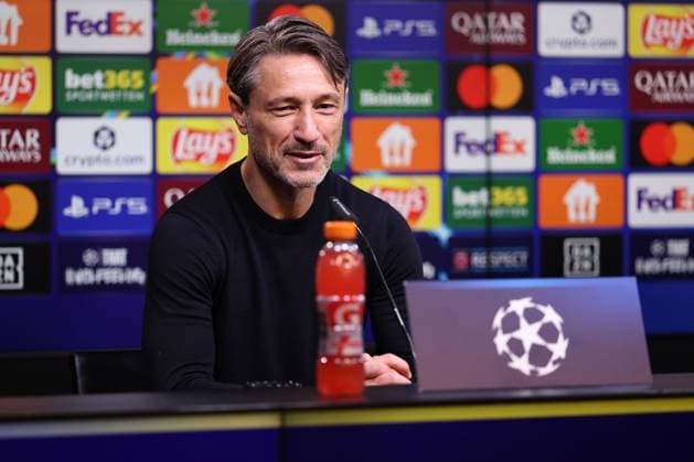 01.10.2025, Fußball, UEFA Champions League, Borussia Dortmund - Athletic Club Bilbao, BVB Stadion, 2. Spieltag, Saison 2025 2026: Die Trainer bei der Pressekonferenz nach dem Spiel . Cheftrainer Niko Kovac (BVB hc) Regulations prohibit any use of photographs as image sequences and or quasi-video. Nordrhein-Westfalen Deutschland