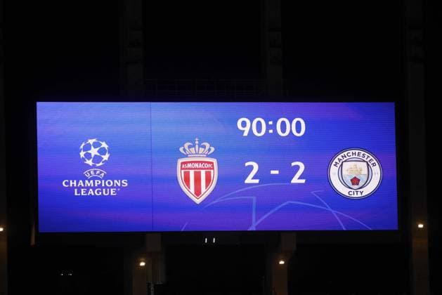 CALCIO - UEFA Champions League - AS Monaco vs Manchester City Finale score during the Uefa Champions League 2025-2026 season, football match between AS Monaco and Manchester City FC on 01 October 2025, at Stade Louis II, Monaco, France. Photo Nderim Kaceli Monaco  Copyright: xIPAxSport ABACAx