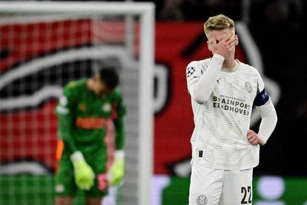 LEVERKUSEN - PSV s Jerdy Schouten after the 1-0 goal during the UEFA Champions League match between Bayer Leverkusen and PSV Eindhoven at the BayArena stadium on October 1, 2025, in Leverkusen, Netherlands. ANP OLAF KRAAK xVIxANPxSportx xxANPxIVx 538082887 originalFilename: 538082887.jpg