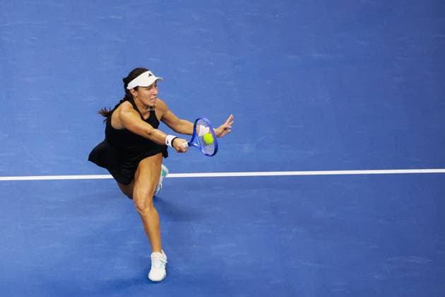 BEIJING, CHINA - OCTOBER 01: Jessica Pegula of the United States competes in the Women s Singles Round of 16 match against Marta Kostyuk of Ukraine on day 10 of the 2025 China Open at the National Tennis Center on October 1, 2025 in Beijing, China.  Copyright: xVCGx 111594458793