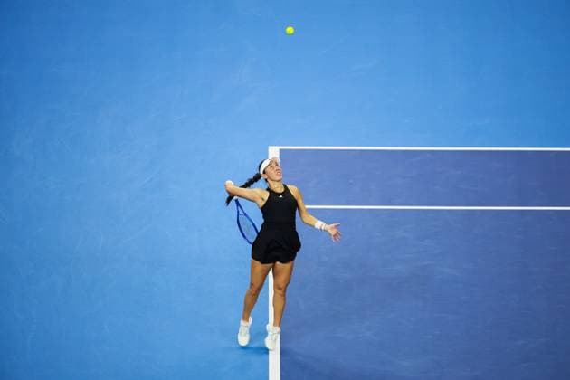 BEIJING, CHINA - OCTOBER 01: Jessica Pegula of the United States competes in the Women s Singles Round of 16 match against Marta Kostyuk of Ukraine on day 10 of the 2025 China Open at the National Tennis Center on October 1, 2025 in Beijing, China.  Copyright: xVCGx 111594458920