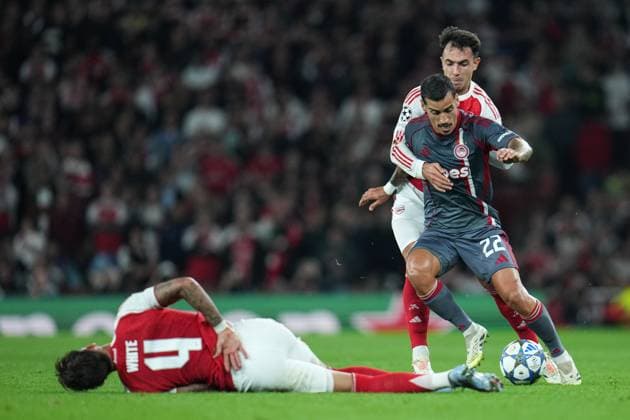 UEFA Champions League Arsenal v Olympiakos FC during the UEFA Champions League match Arsenal vs Olympiakos FC at Emirates Stadium, London, United Kingdom, 1st October 2025 (Photo by Harvey Murphy News Images) Copyright: xHarveyxMurphy NewsxImagesx
