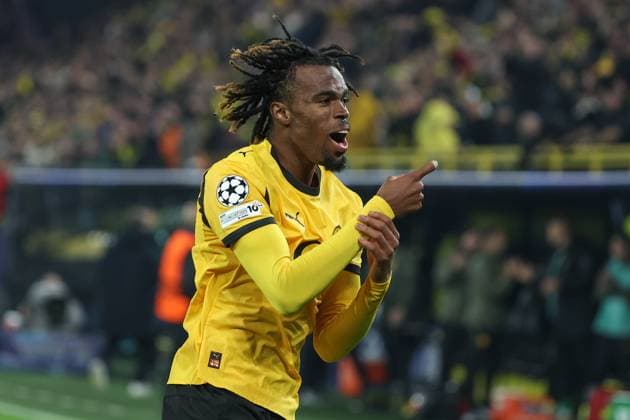UEFA Champions League - Borussia Dortmund - Athletic Bilbao am 01.10.2025 im Signal Iduna Park in Dortmund Jubel, Torjubel, Torschuetze, Torschütze Fabio Silva (Dortmund 21) jubelt und freit mich sjubelt nach seinem Tor zum 2 zu 0